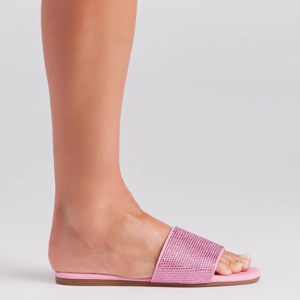 Pink Rhinestone Slides - NWT - Picture 3 of 6